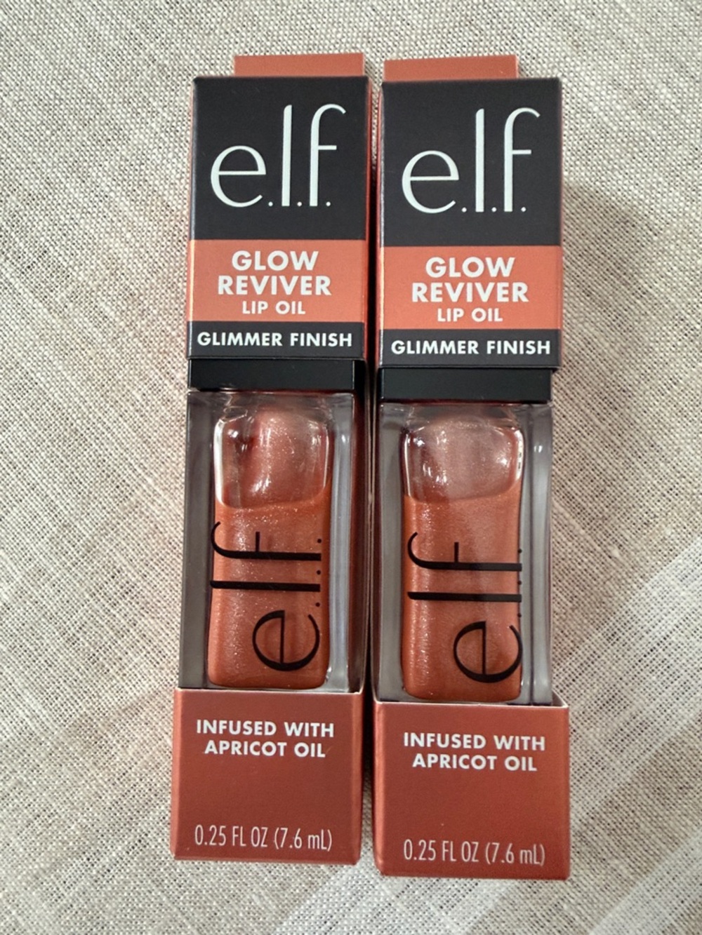 e.l.f. Glow Reviver Lip Oil Duo in Warm Copper Brown